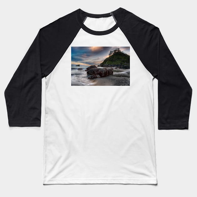 Trinidad Beach Baseball T-Shirt by JeffreySchwartz